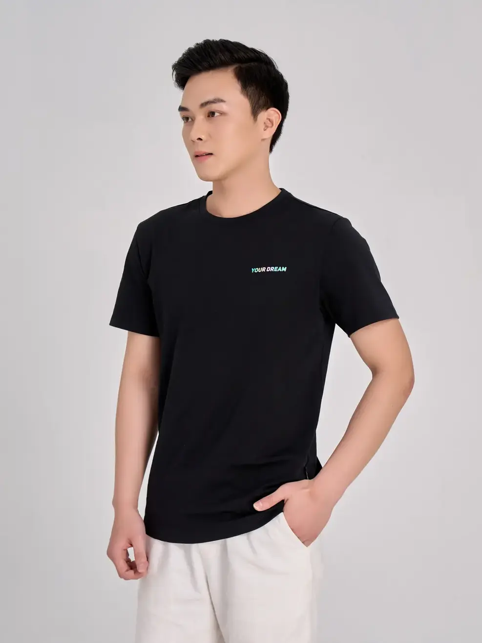Áo thun nam in YOUR DREAM - Đen - M