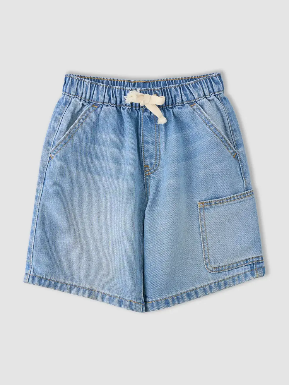 Quần Short Jeans Kid Cơ Bản - Màu chàm 002 - 122