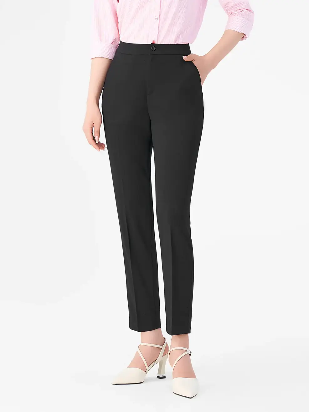 Quần Âu Nữ Nữ Côn Siêu Co Giãn - Đen - S