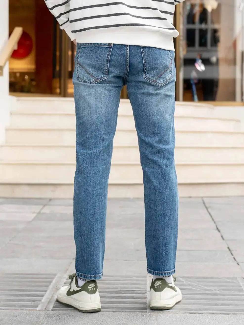 Quần Jeans Nam Slim Cotton Usa Co Giãn 85 - Xanh - 28