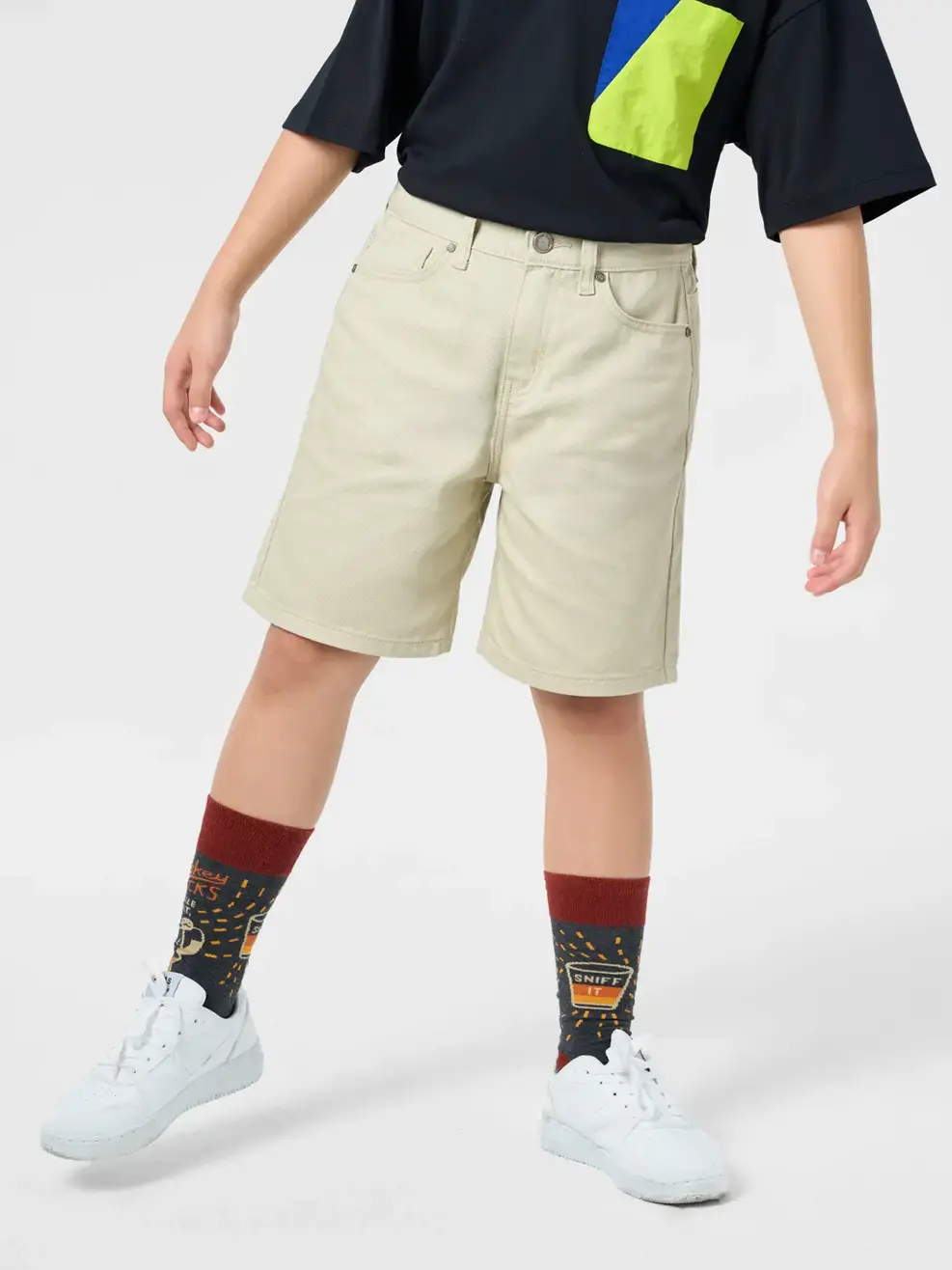 Quần Shorts  Baggy Nhuộm Màu Cơ Bản - NÂU SỮA 8 - 8-9