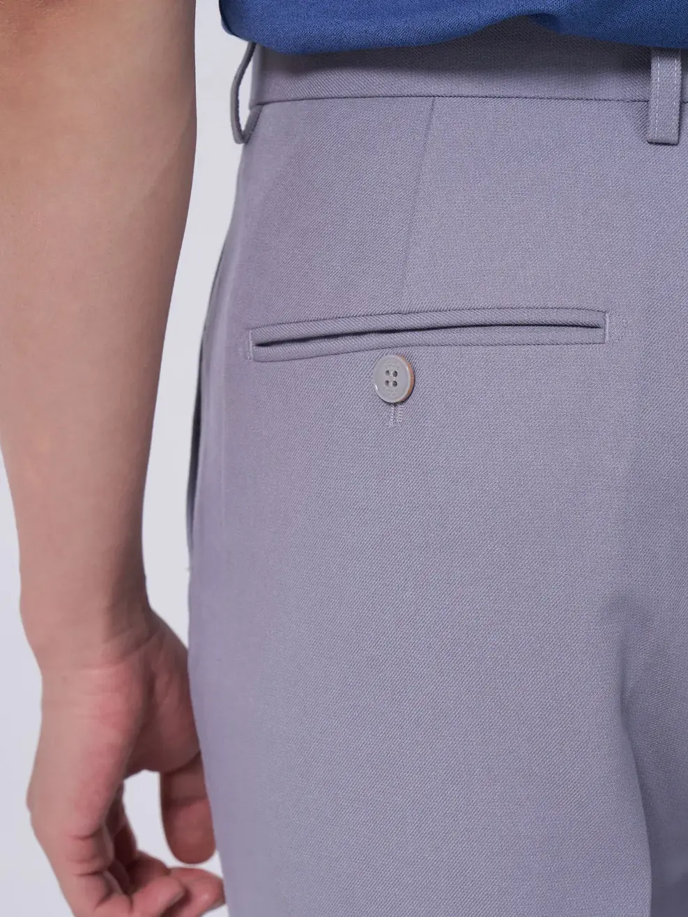 Quần âu nam classic bổ túi sườn - Ghi sáng - 2XL