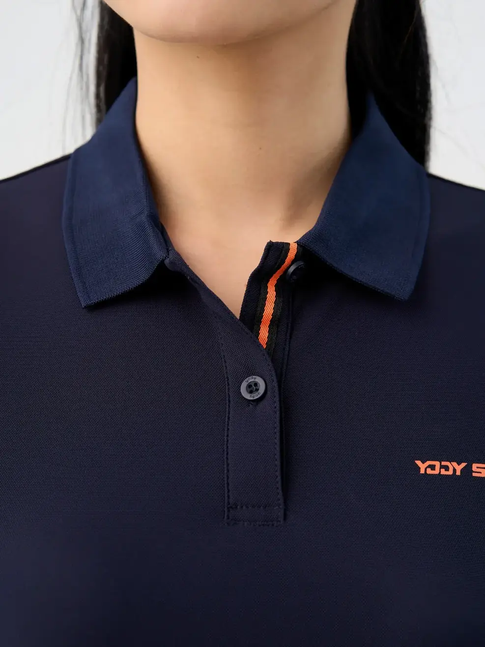 Polo Nữ Yody Sport Phối Nẹp - Tím than - S
