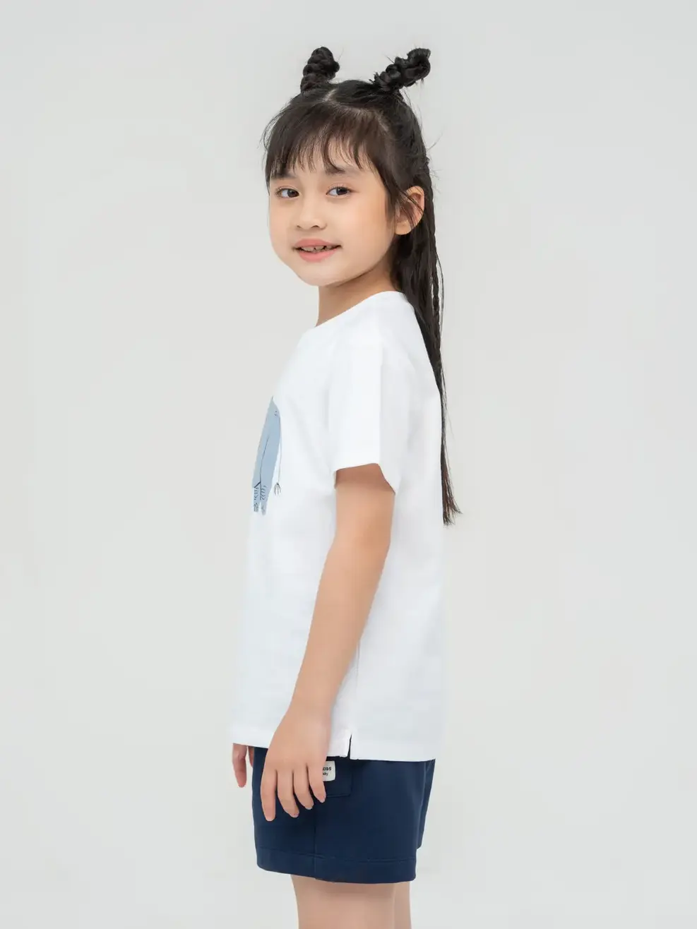 T-shirt Kid In Chú Voi Cotton Usa - Trắng 1 - 2