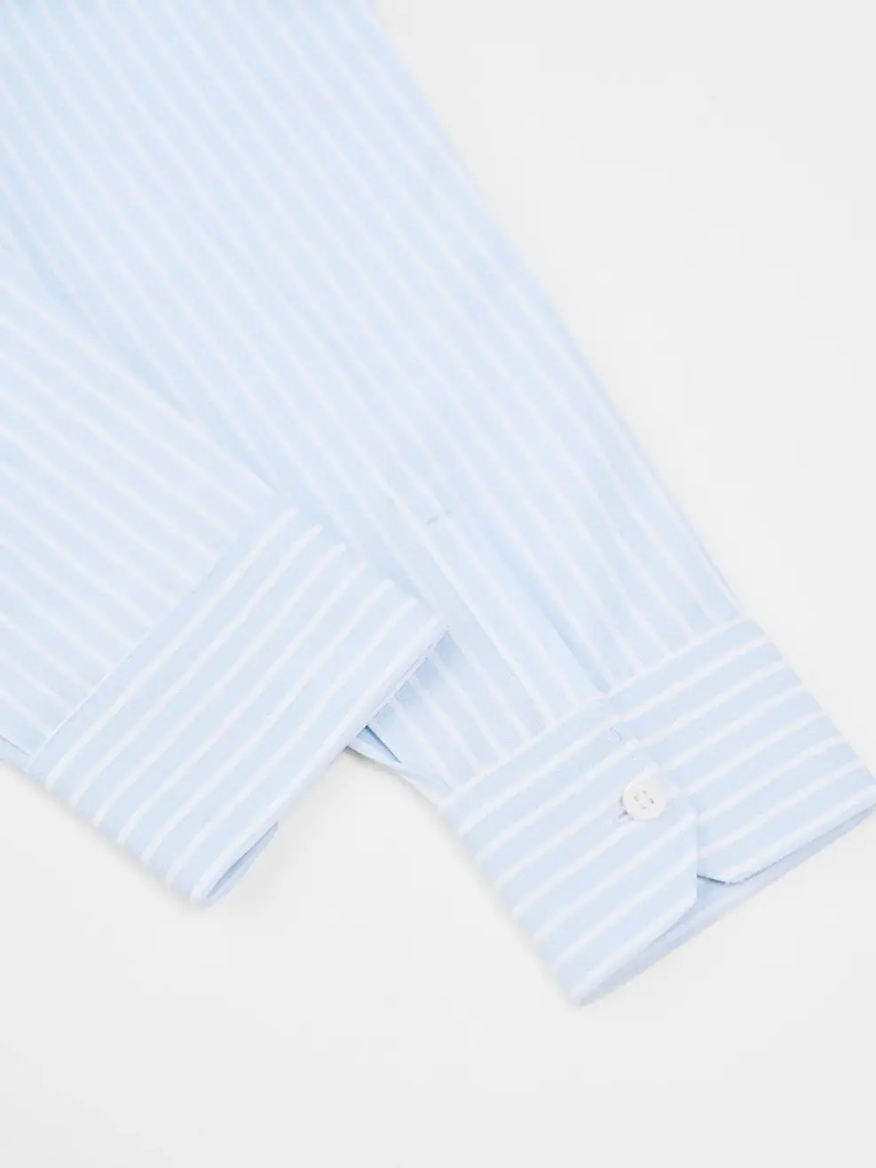 Áo Sơ-mi Knit Long Sleeve Essential - Kẻ Xanh Da Trời 189 - S