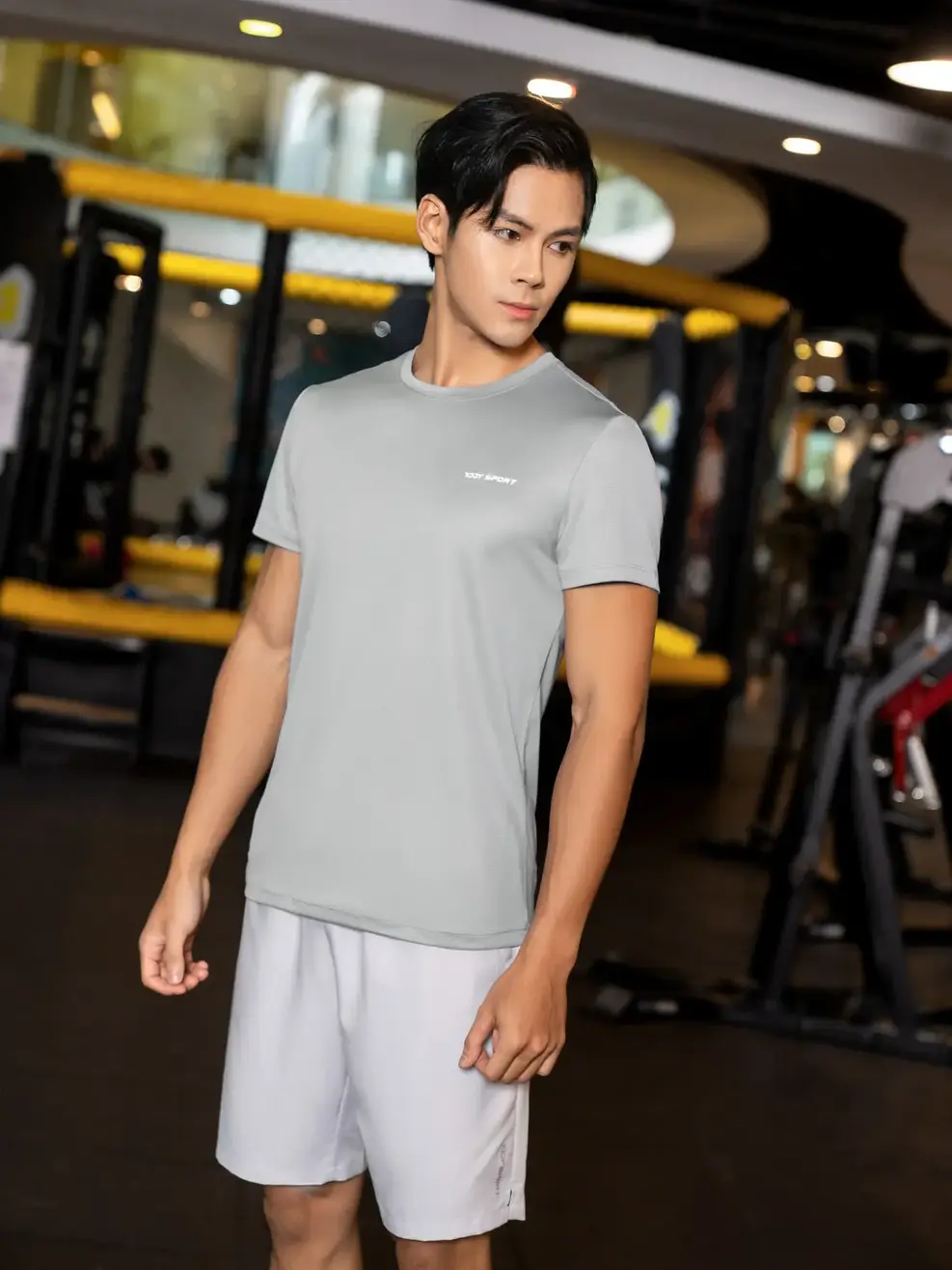 T-shirt thể thao nam - Ghi - M