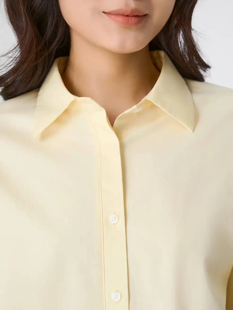 Áo Sơ-mi Loose fit cotton - Màu vàng 001 - S