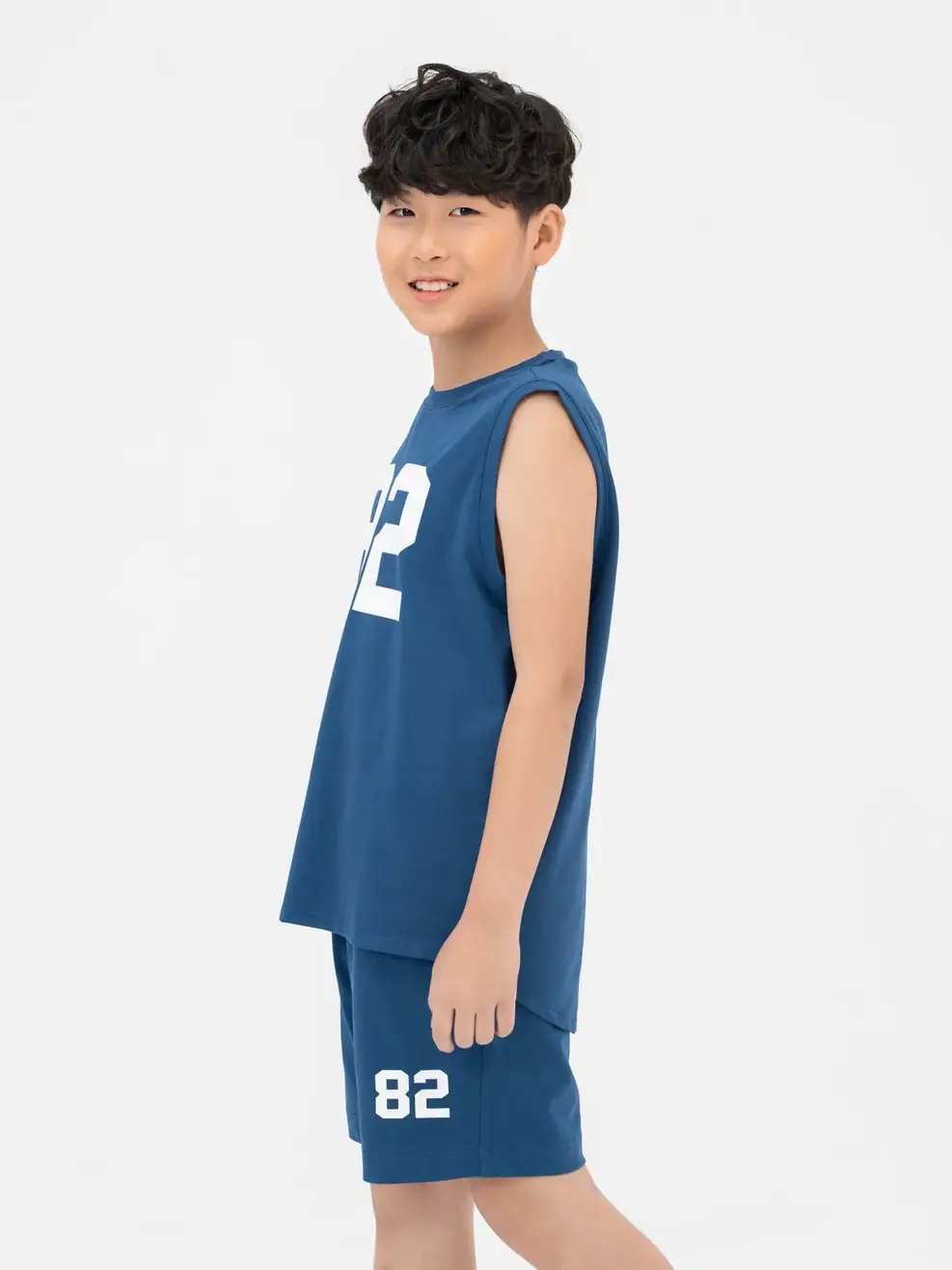 Đồ Bộ Kid Lớn Ba Lỗ In 82 - Xanh đậm - 10