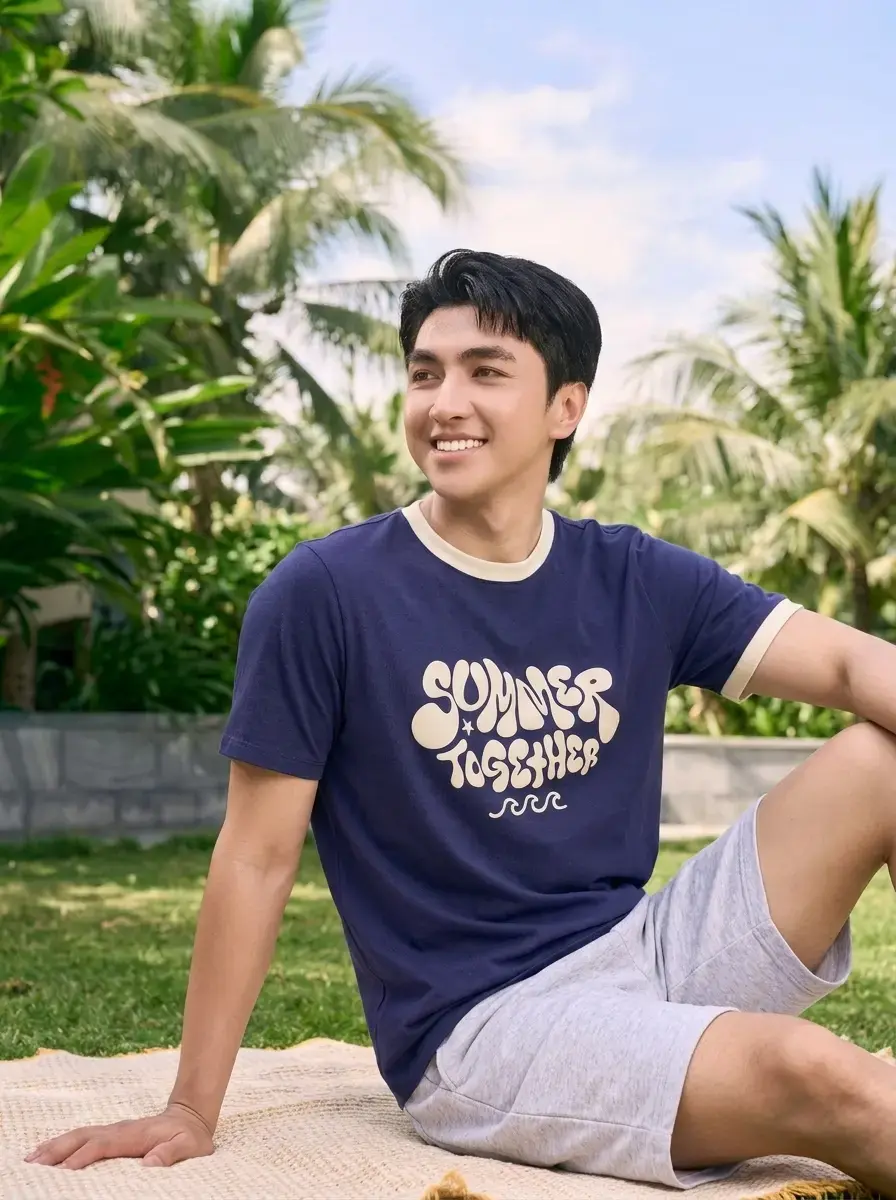 Áo Phông Summer Together - Tím Than 058 - M