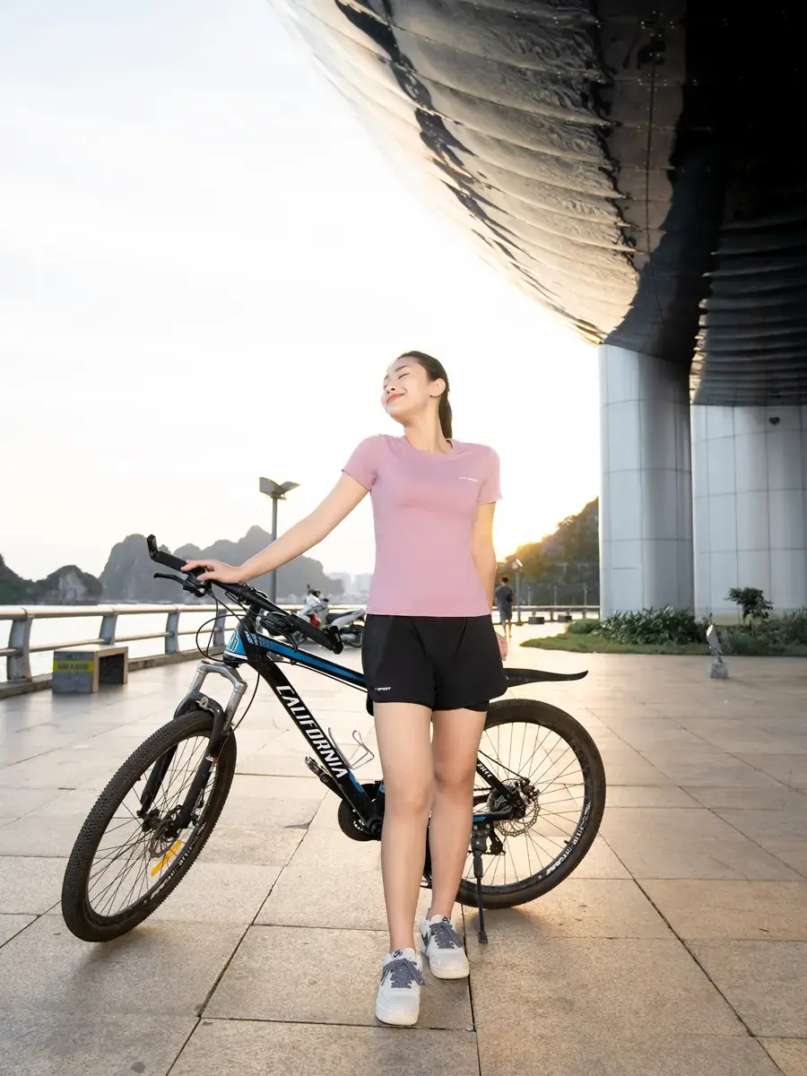 Bộ đồ nữ thể thao 04 - Hồng đất - S