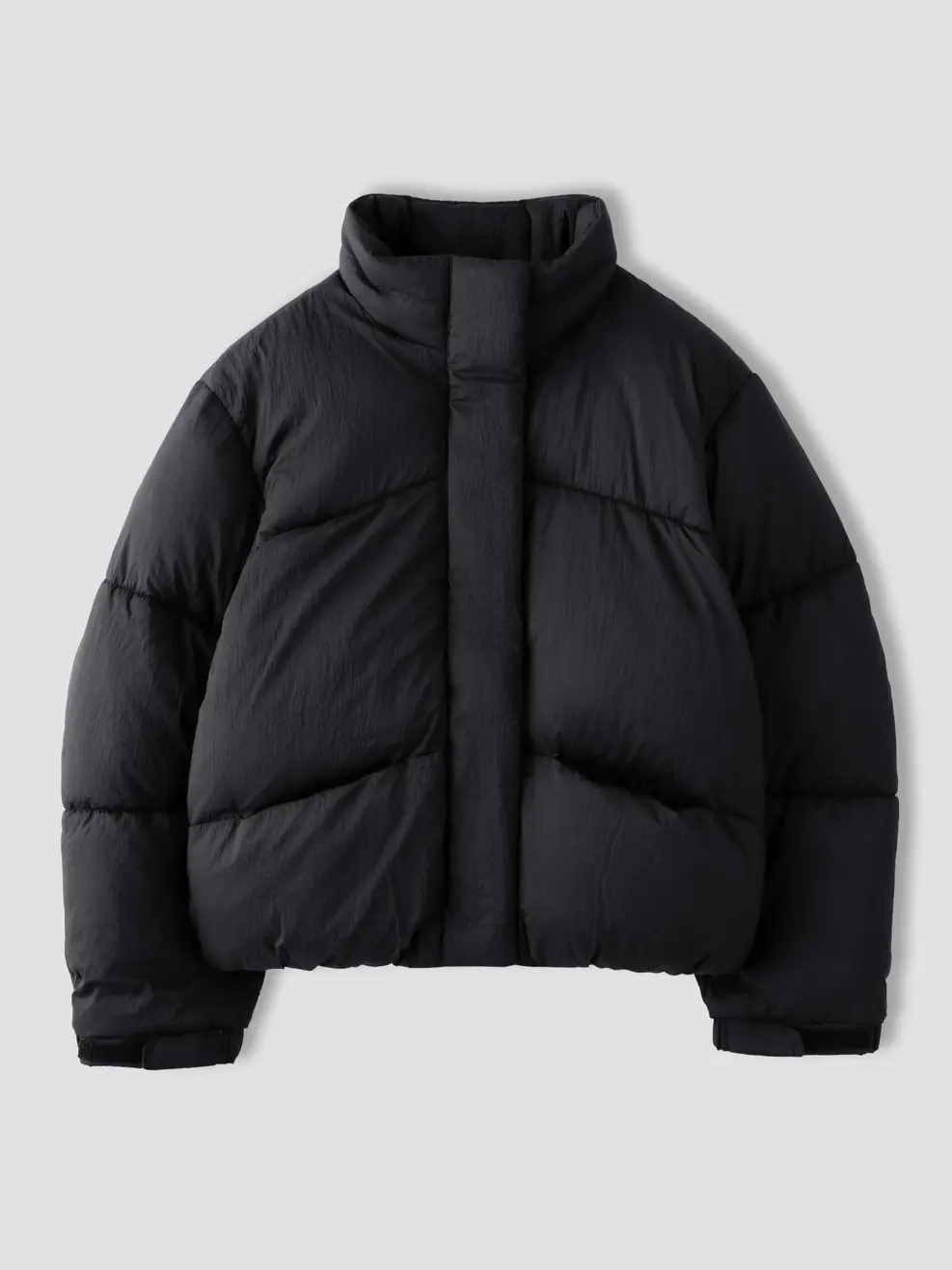 Áo Phao Kid Cổ Dựng Chần Bông Siêu Ấm - ĐEN 002 - 140