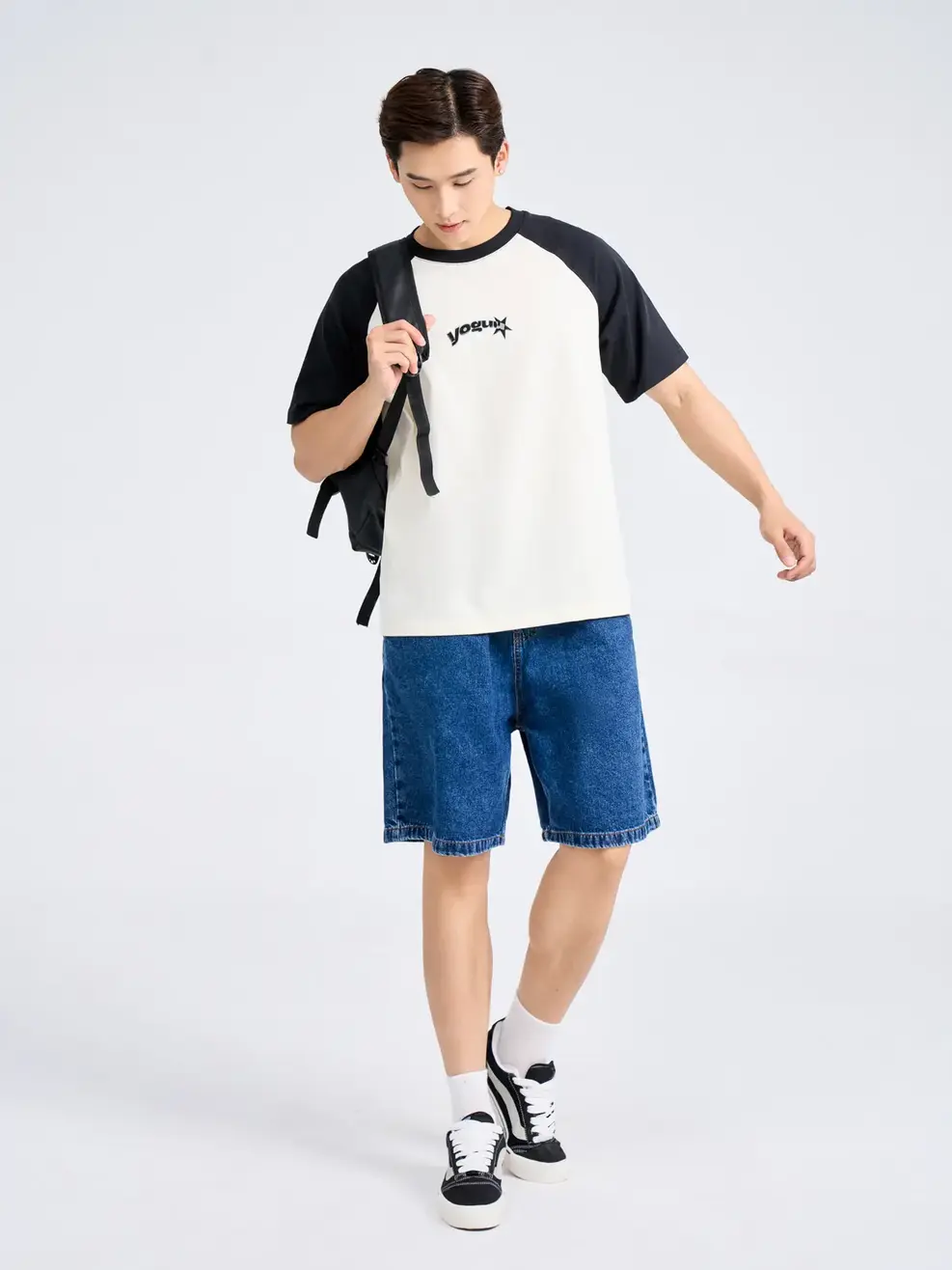 Sooc Jean Nam Dáng Suông Cạp Chun - Xanh đậm - 28