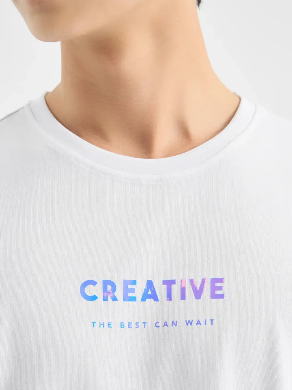 T-shirt Nam In Creative Bột Ngô - Trắng 1 - M