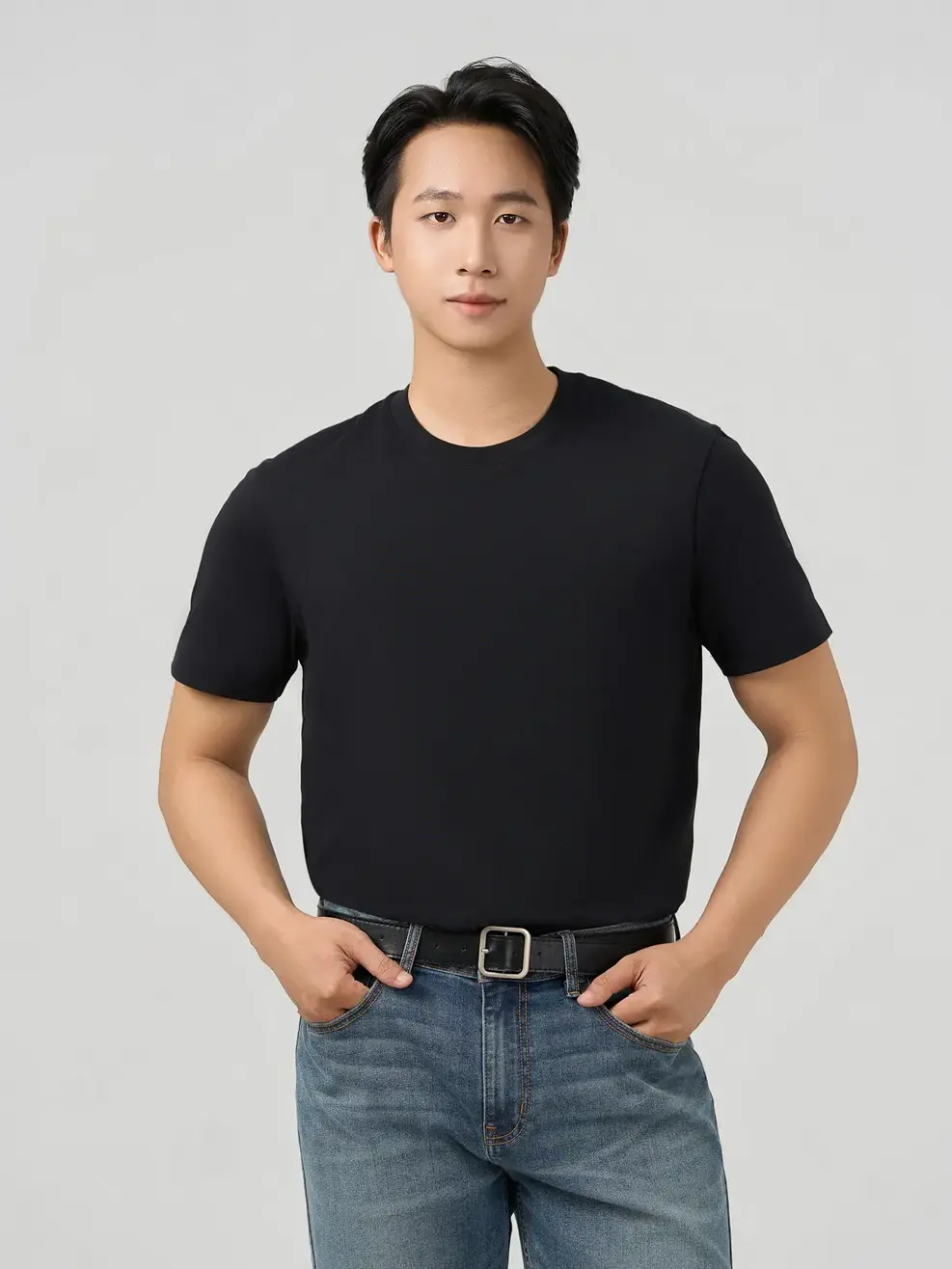 Áo Phông Basic Regular - ĐEN 002 - M