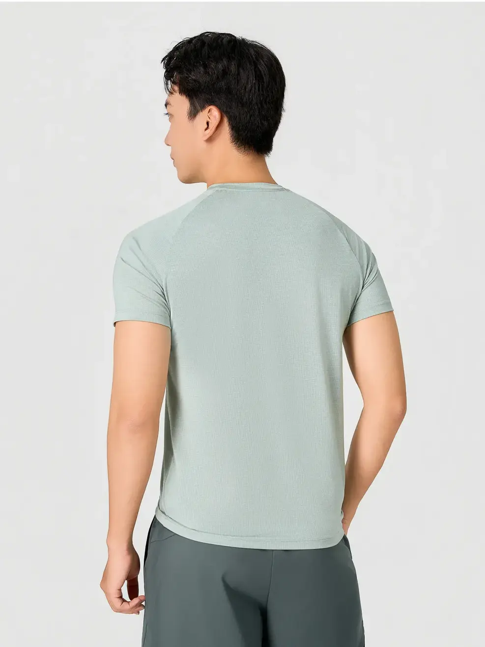 Áo Phông Thể Thao Melange Thoáng Khí  - Phối Màu Xanh Lá 119 - M