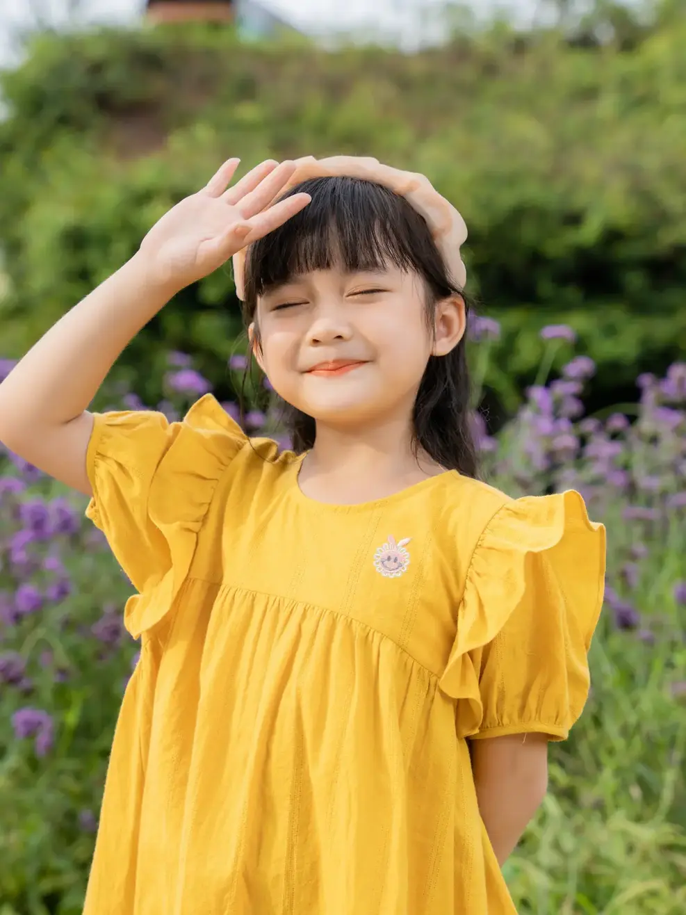 Váy kid nữ đầm trắng tay lỡ bèo vai - Vàng