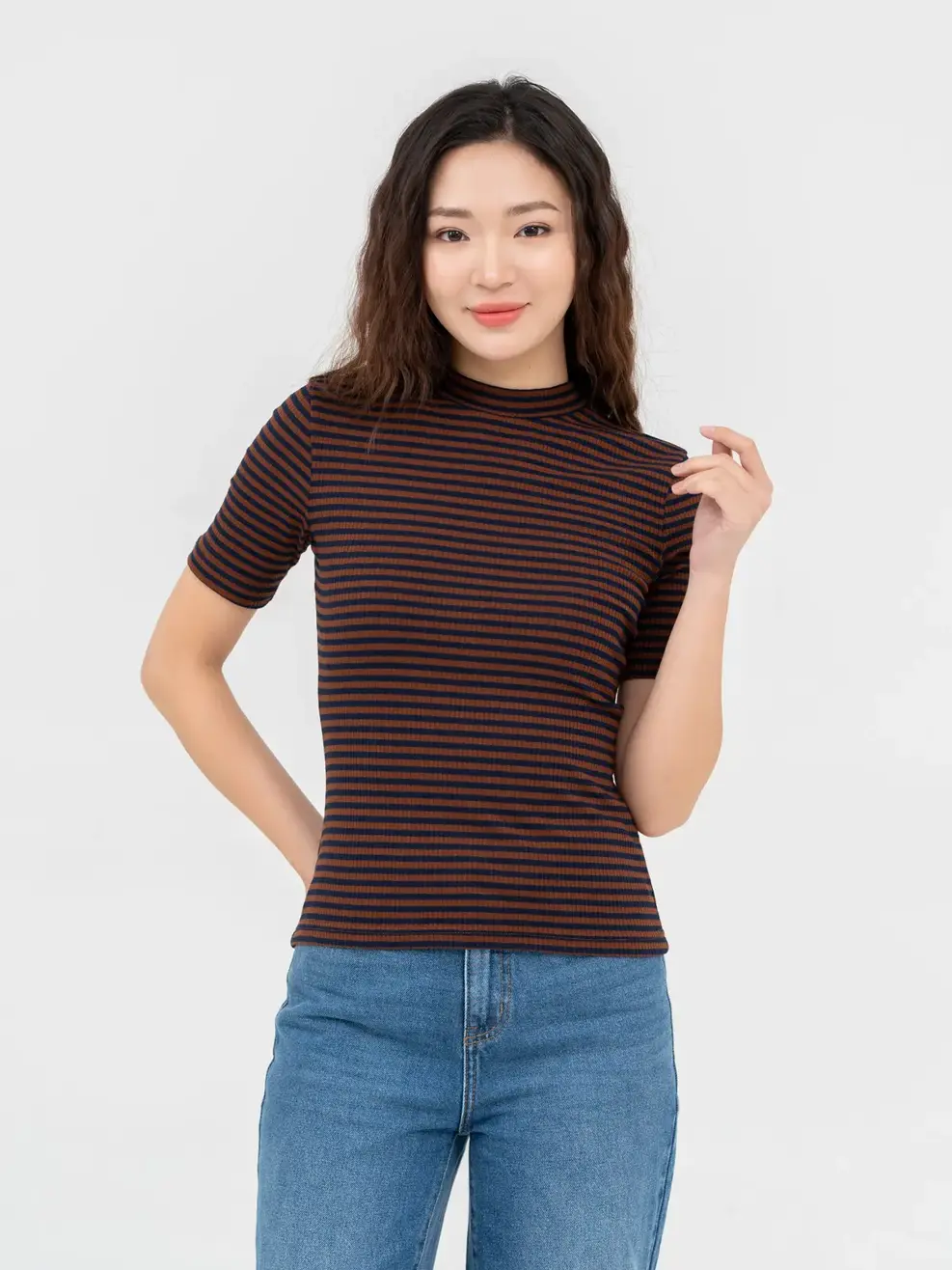 Áo Thu Đông Nữ Tay Lỡ - Nâu Navy - S