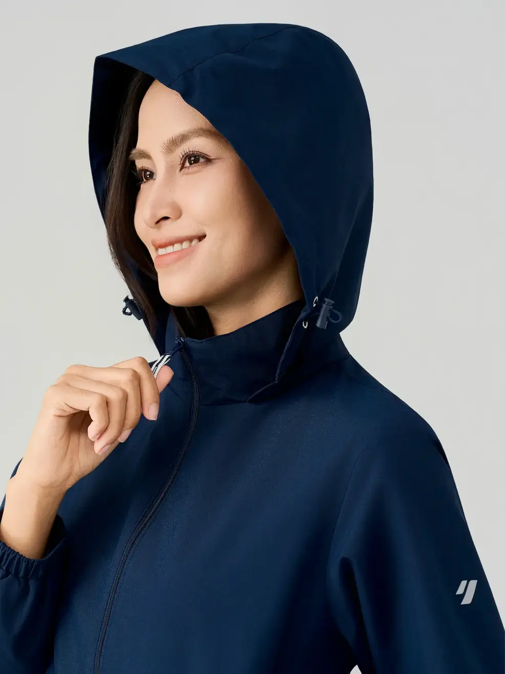Áo Khoác Gió nữ cơ bản - Navy 001 - S