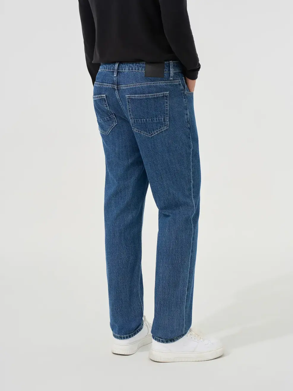 Quần Jeans Nam Gai Xanh Regular - Màu chàm 002 - 28