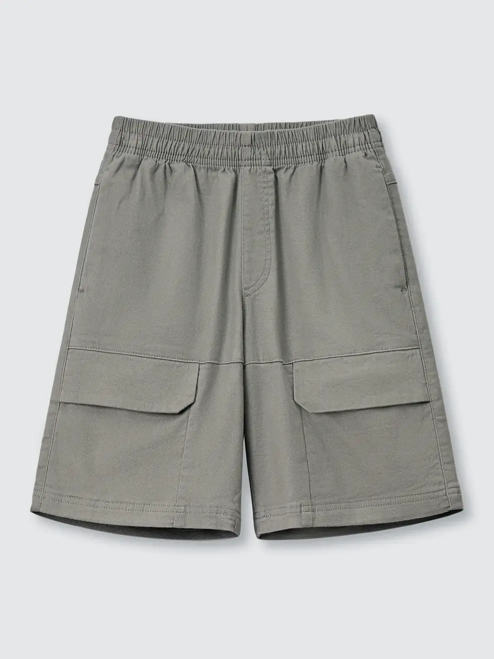 Quần Shorts Kaki Bé Trai Túi Hậu Ốp - Xám 014 - 10-11