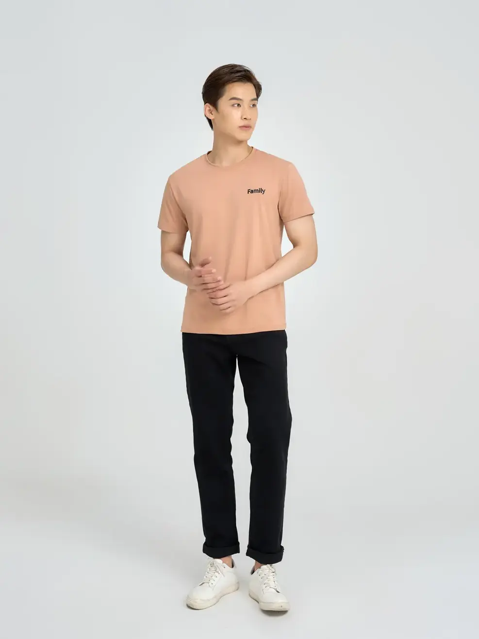 Áo thun nam family - Nâu - 2XL