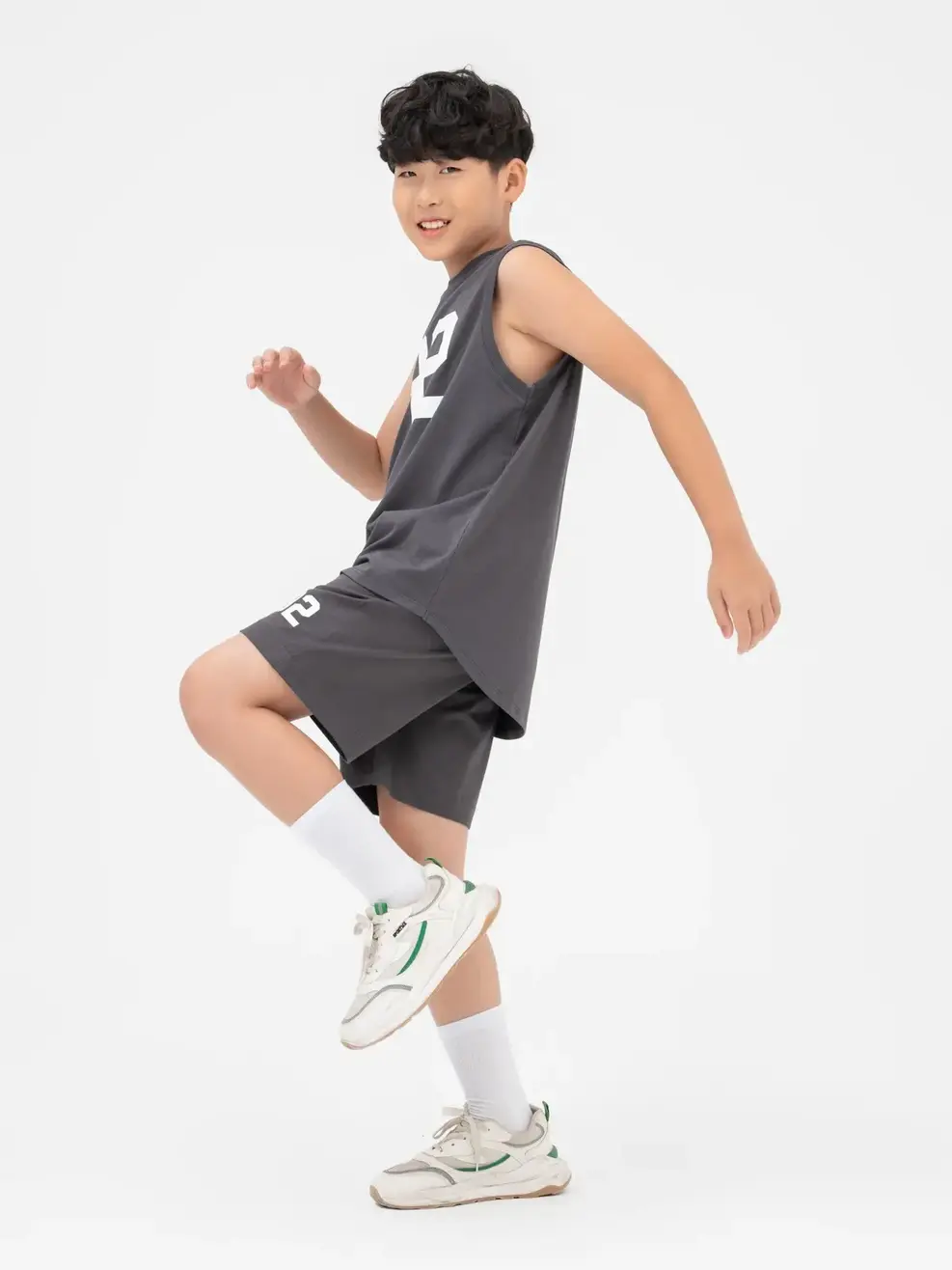 Đồ Bộ Kid Lớn Ba Lỗ In 82 - Ghi Đậm - 12