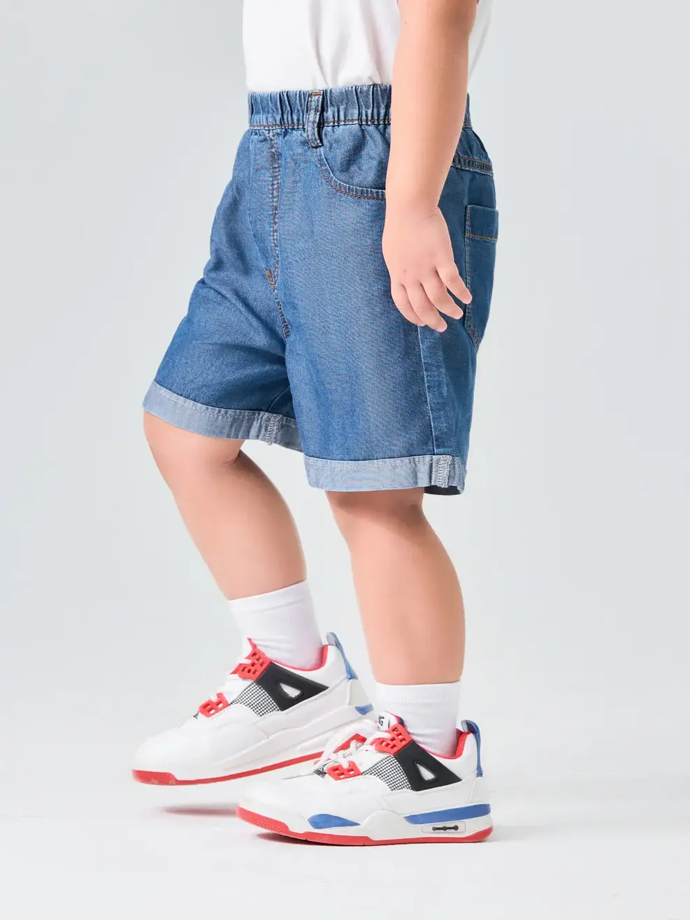 Sooc Jean Kid Nhỏ Gấp Gấu - Xanh đậm - 4-5