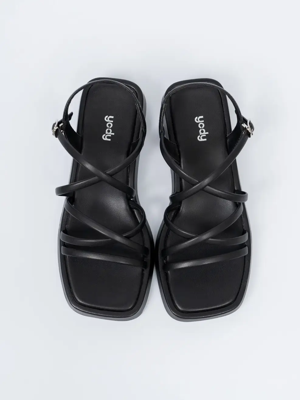 Giày Sandal Nữ Đế Bánh Mì Đan Dây - Đen - 35