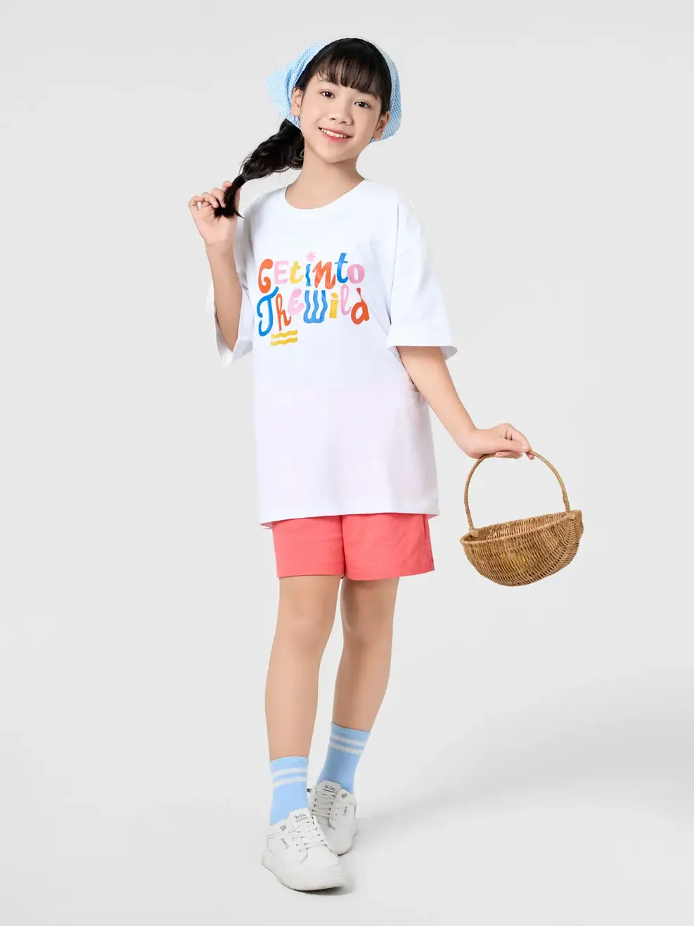 Bộ Đồ Bé Gái Get Into The Wild - Trắng 001 - 8-9