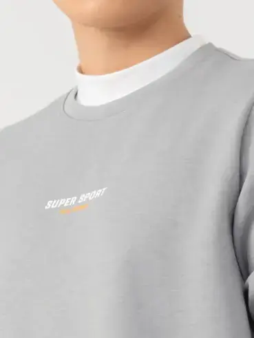 Bộ Đồ Thể Thao Nam In Super Sport - Xám đậm - M