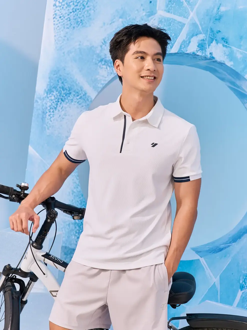 Áo Polo Thể Thao Waffle Phối Nẹp - White 004 - S