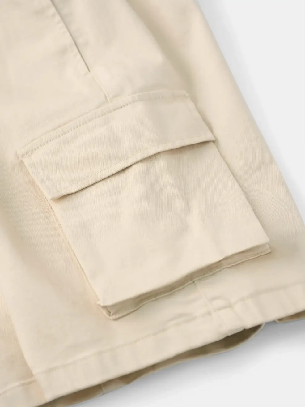 Quần Shorts Khaki Kid Dáng Lửng Túi Hộp - Be 006 - 110