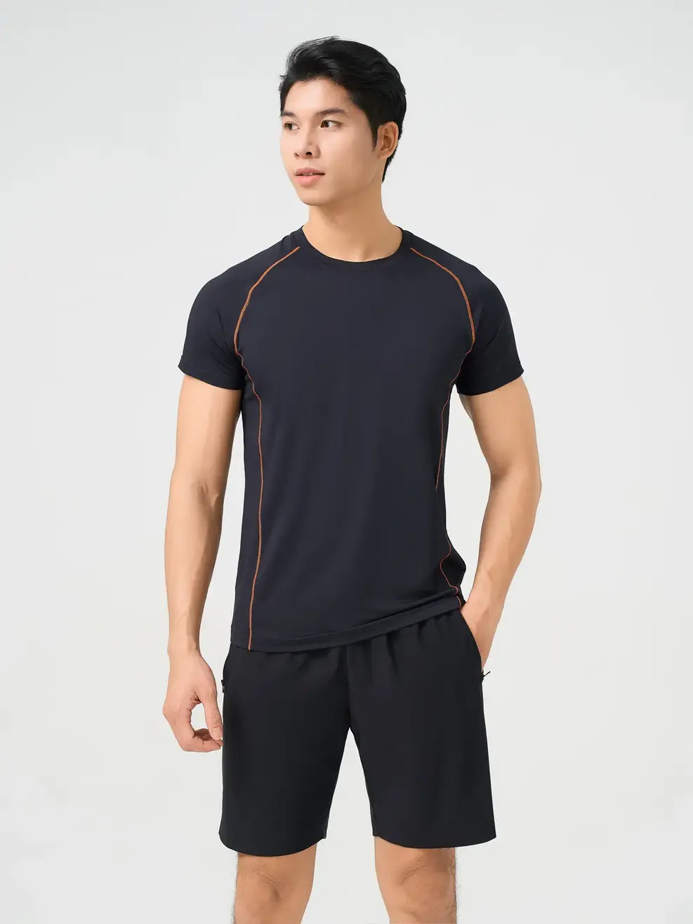 Bộ Đồ Nam Yody Sport Dải Chỉ Nổi Bật - ĐEN 002 - L