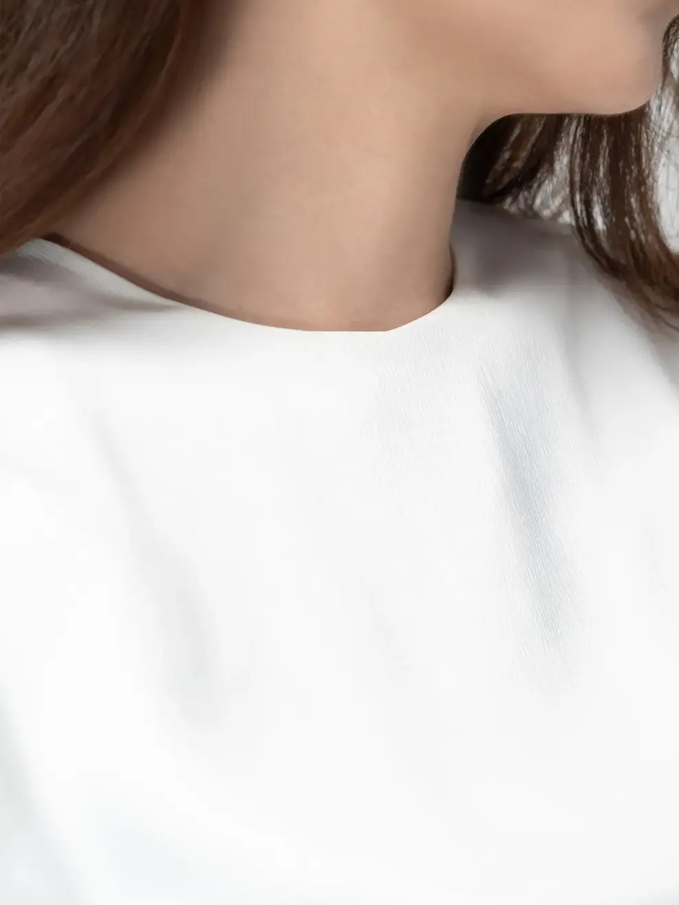 Sơ mi tay chờm vai đệm - Trắng - L