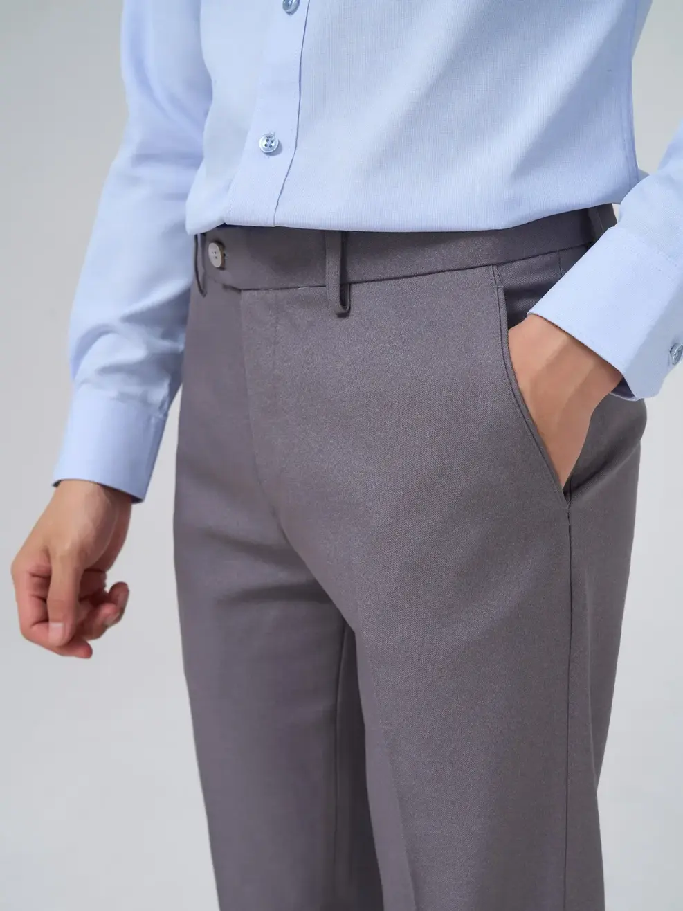Quần âu nam slim 29 - Ghi sáng - 2XL