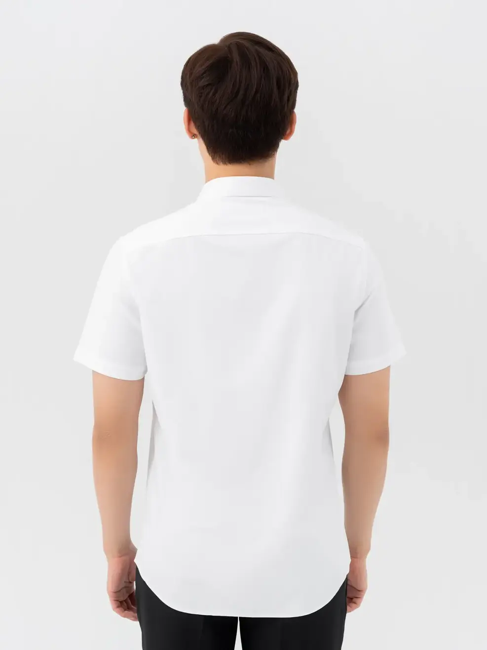 Sơ Mi Sợi Tre Cộc Tay Quốc Dân - Trắng - M