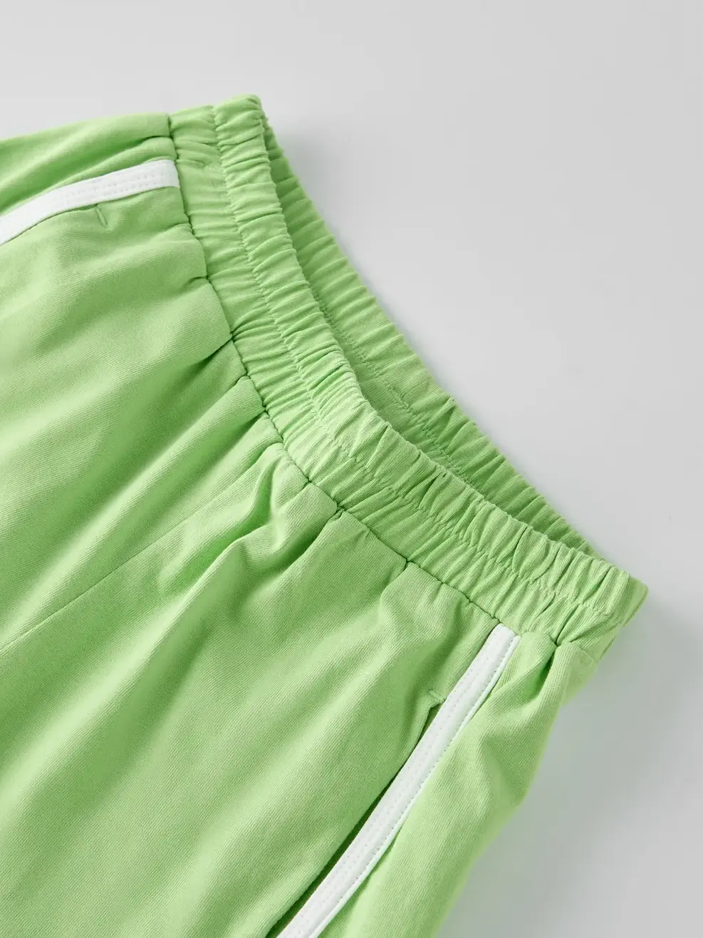 Đồ Bộ Kid Ba Lỗ Phối Viền - Xanh chuối - 2-3