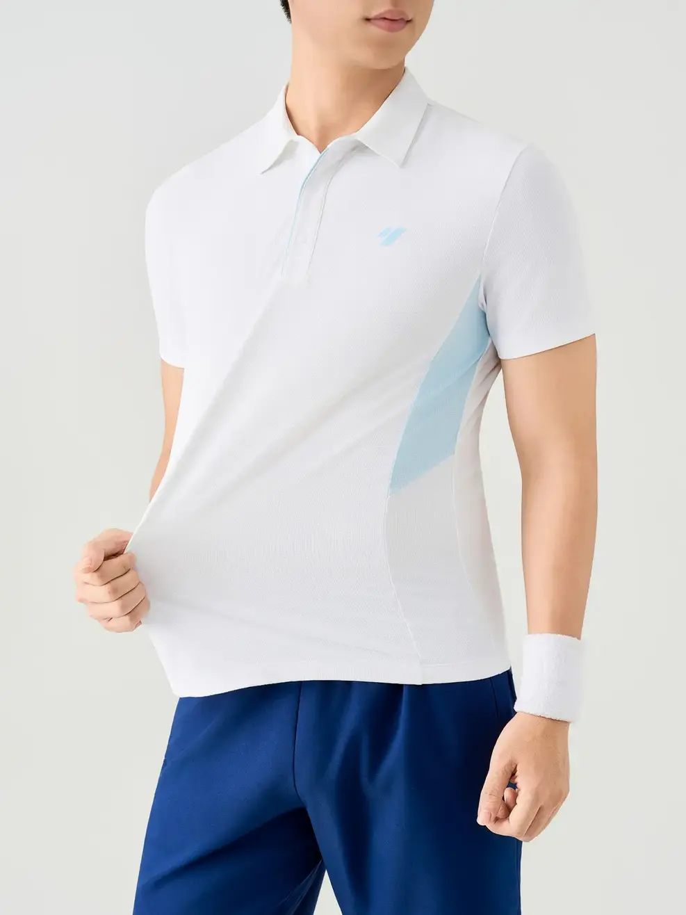Áo Polo Sport Nam Slim Phối Thân - White 004 - M