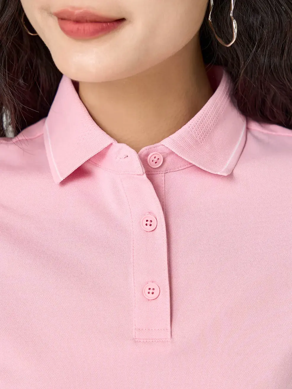 Áo Polo Nữ Cơ Bản Dáng Suông - Hồng 037 - XS