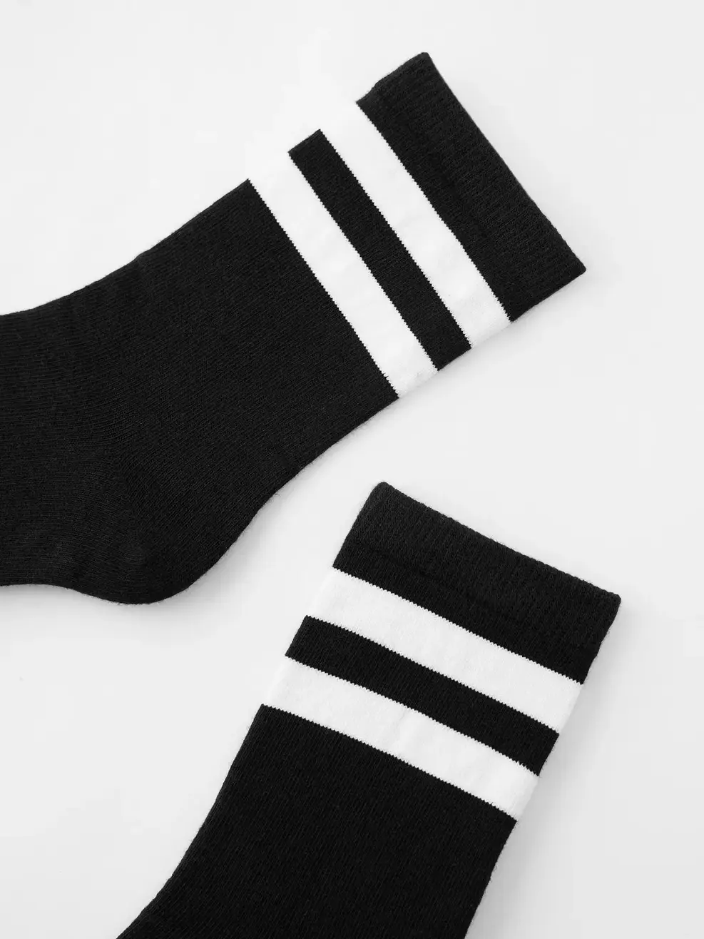 Tất Kid Cổ Cao Kẻ Combo 2 - ĐEN 002 - 2-3