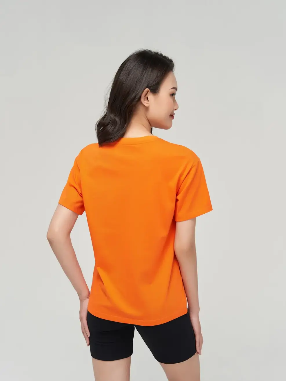 Bộ đồ nữ áo dáng rộng - Cam đen - XL