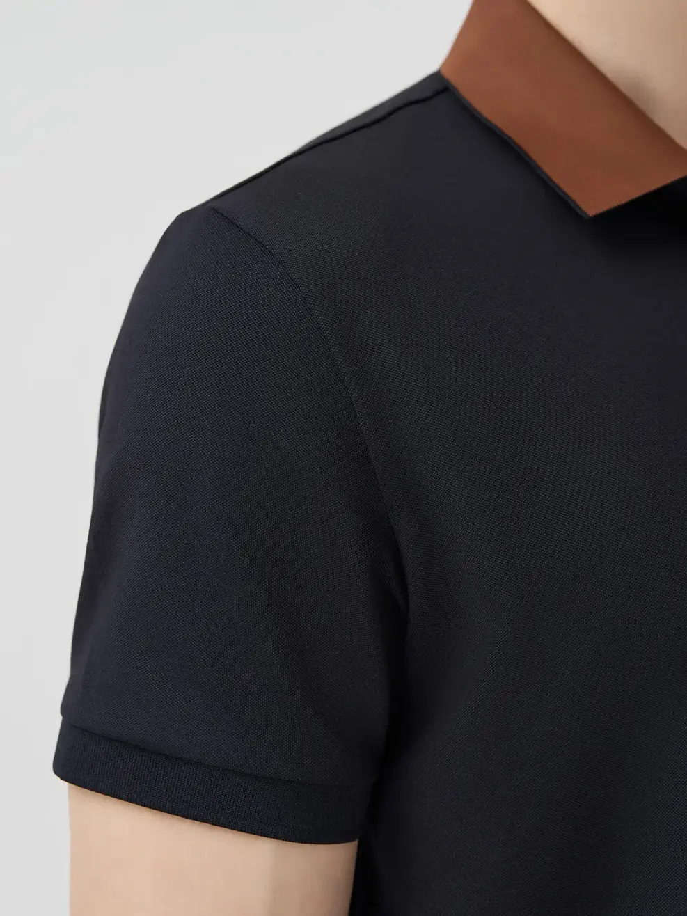 Áo Polo Nam Ngắn Tay Cổ Phối Bo - ĐEN 002 - M