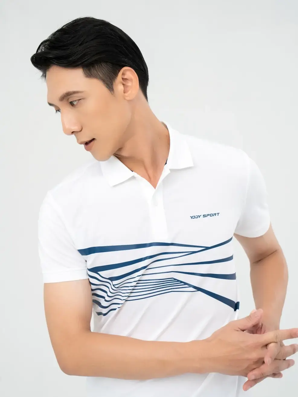 Polo Nam Yody Sport - Trắng - L