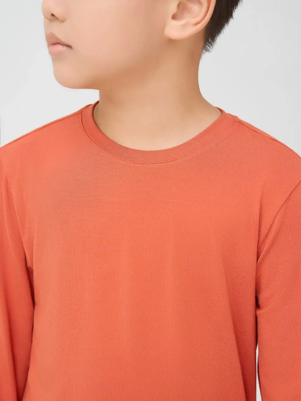 Áo Phông Dài Tay Giữ Nhiệt Bamboo - Màu cam 017 - 104