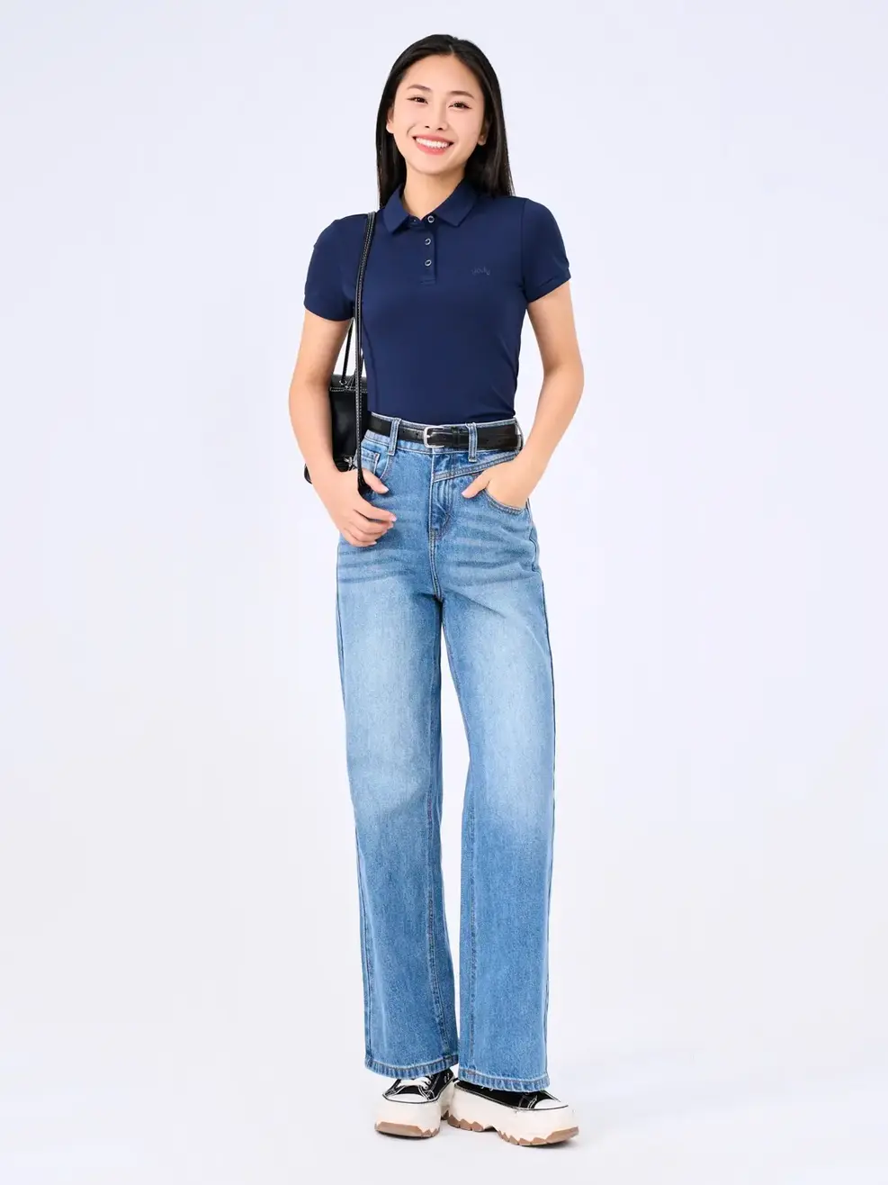Polo Nữ Gia Đình - Navy - M