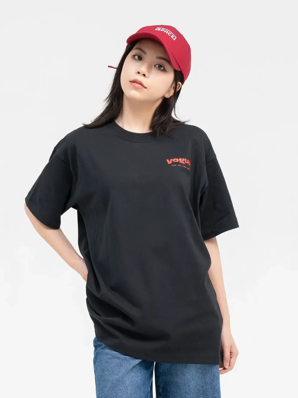 Áo T-shirt Yoguu Sticker - Đen - 1
