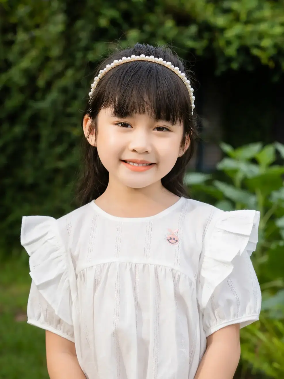 Váy kid nữ đầm trắng tay lỡ bèo vai - Trắng