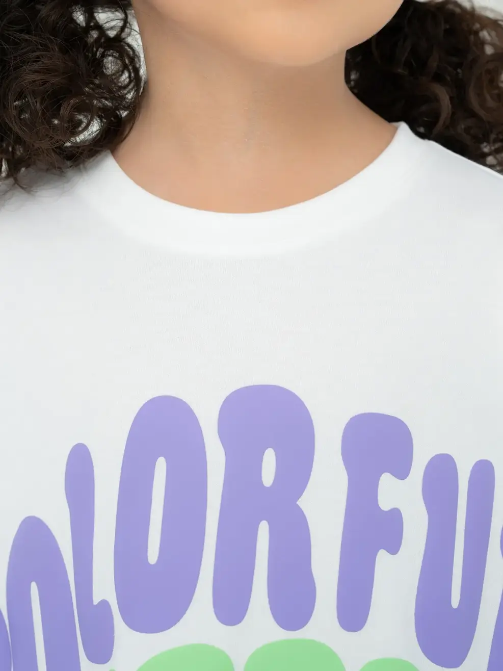 Đồ Bộ Kid Áo Rộng Quần Leging - Trắng tím - 2