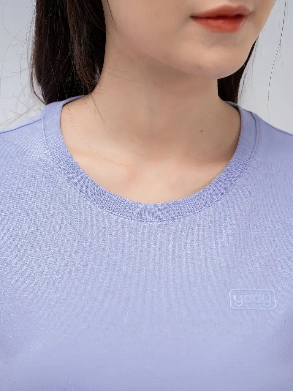 Áo thun nữ logo ngực - Tím - 2XL