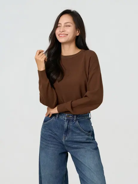 Áo Len Nữ Tay Raglan Mềm Mịn Thanh Lịch
